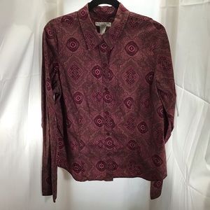 🎀Crazy Horse Marroon Button Down Shirt Size XL